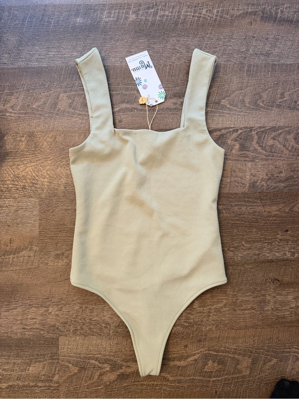 Show Me Your Mumu Rory Sage Green Stretch Bodysuit